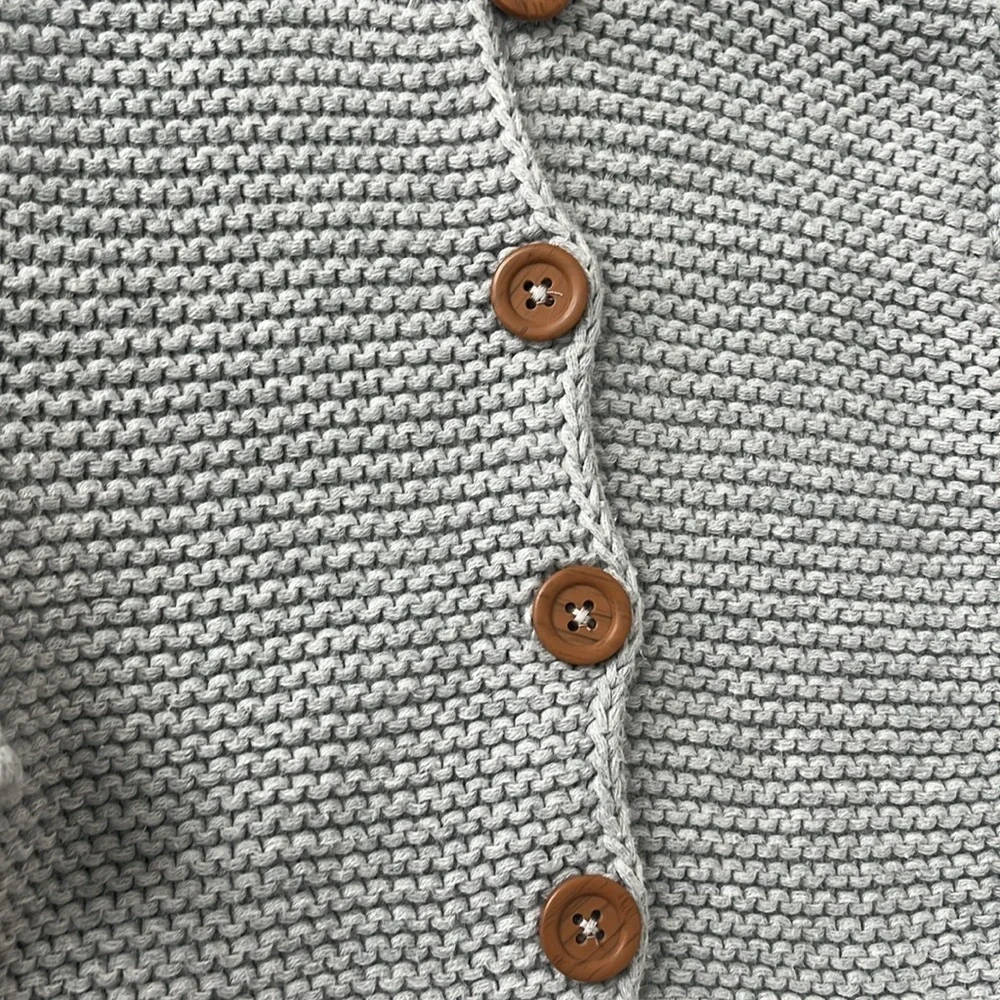 12mo Gray Knit Sweater 100% Cotton Boy or Girl Unisex Nordstrom